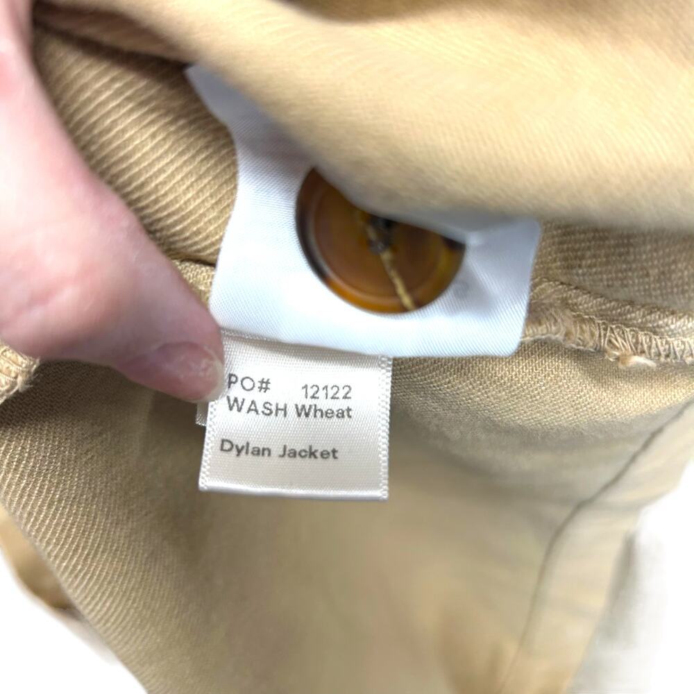 Reformation Dylan Jacket Wheat Khaki Wash Size Medium - Picture 10 of 11